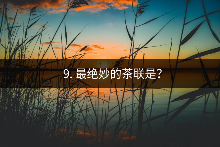 ? 9. 最絕妙的茶聯(lián)是？