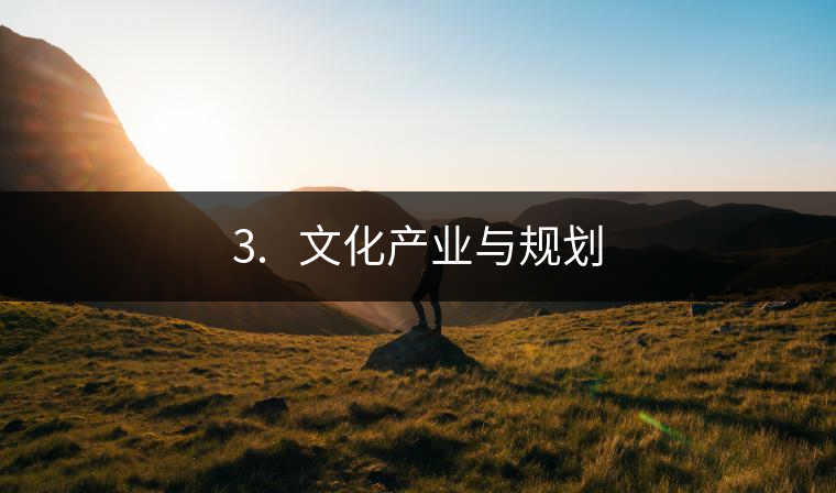 3.?? 文化產(chǎn)業(yè)與規(guī)劃