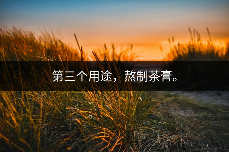 第三個(gè)用途，熬制茶膏。