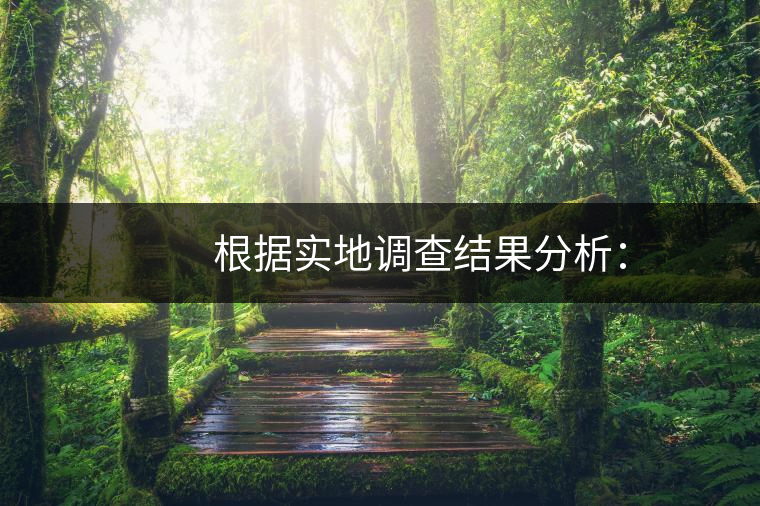　　根據(jù)實地調(diào)查結(jié)果分析：